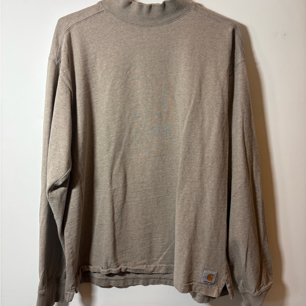 Carhartt Long Sleeve Mock Neck Shirt Taupe